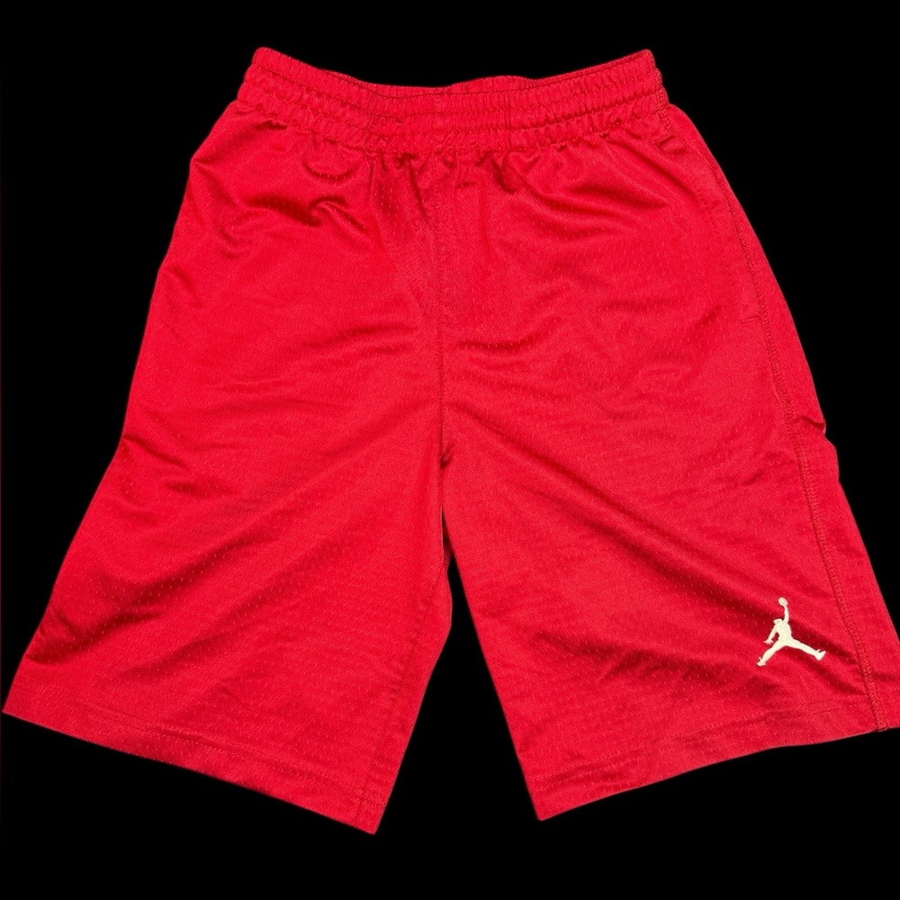 Jordan Youth Athletic Shorts with White Jumpman Tag